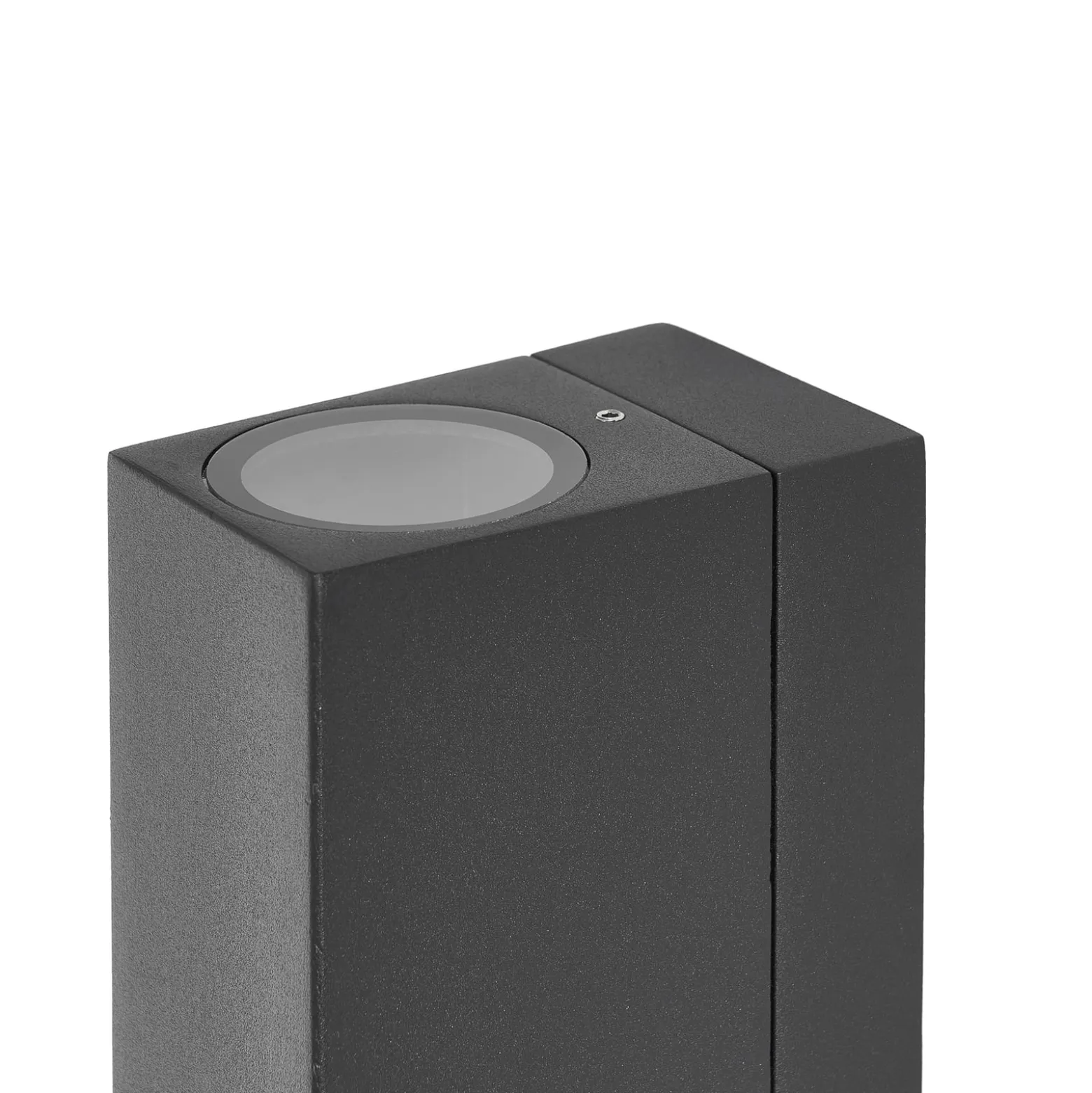 Prios Außenwandleuchte Tetje, schwarz, eckig, Sensor, 2er