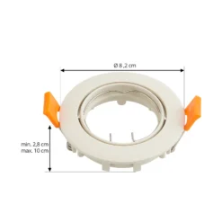 Prios Deckeneinbauleuchte Fibur, beige, Zink, Ø 8,2 cm, 3er