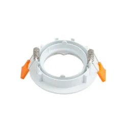 Prios Deckeneinbauleuchte Fibur, weiß, Zink, Ø 8,2 cm