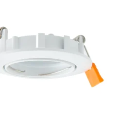 Prios Deckeneinbauleuchte Fibur, weiß, Zink, Ø 8,2 cm