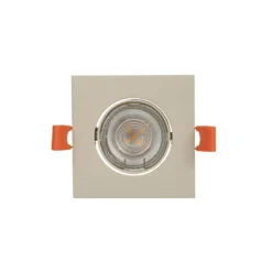 Prios Einbauleuchte Fibur, beige, 9 cm, GU10, 10er