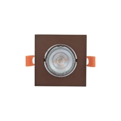 Prios Einbauleuchte Fibur, bronze matt, 9 cm, GU10, 10er