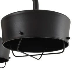 Prios LED-Außenleuchte Thorus, 204 cm, schwarz, 3-flg., IP44