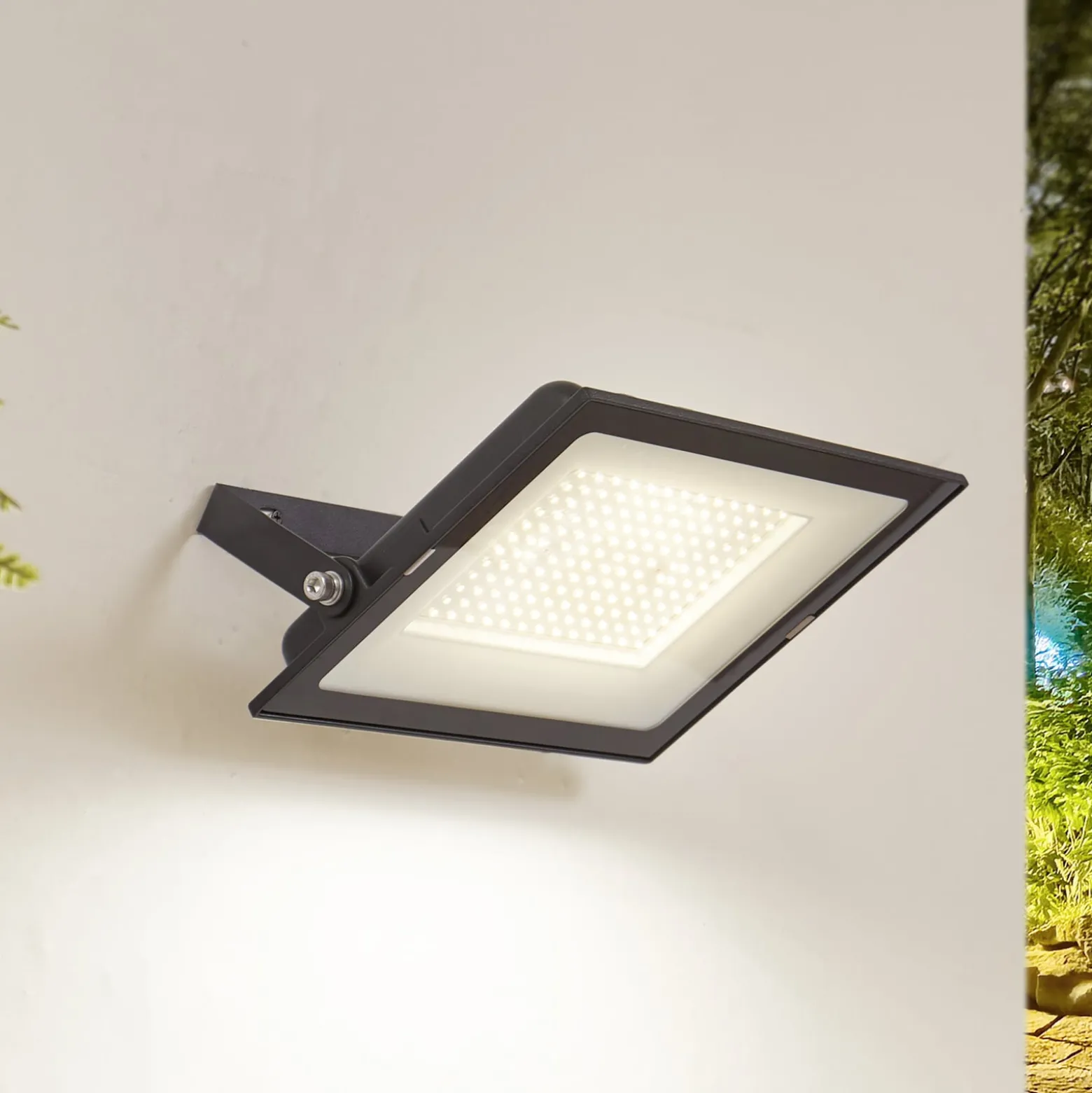 Prios LED-Außenstrahler Maikel, 150W, 12000lm, Metall