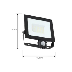 Prios LED-Außenstrahler Maikel, 50W, 4000lm, Metall, Sensor