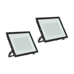 Prios LED-Außenstrahler Maikel, 200 W, Metall, 2er-Set