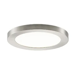 Prios LED-Deckenlampe Aureka, Ø 23 cm, silber, Metall