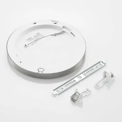Prios LED-Deckenlampe Aureka, Ø 23 cm, silber, Metall