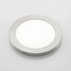 Prios LED-Deckenlampe Aureka, Ø 23 cm, silber, Metall
