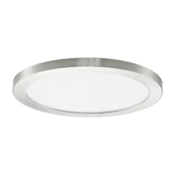 Prios LED-Deckenlampe Aureka, Ø 33 cm, silber, Metall
