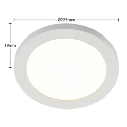 Prios LED-Deckenlampe Aureka, 3er-Set, Sensor, Ø 23 cm, weiß