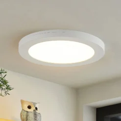Prios LED-Deckenlampe Aureka, 3er-Set, Sensor, Ø 23 cm, weiß