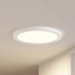 Prios LED-Deckenlampe Aureka, 2er-Set, Sensor, Ø 33 cm, weiß