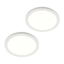Prios LED-Deckenlampe Aureka, 2er-Set, Sensor, Ø 33 cm, weiß