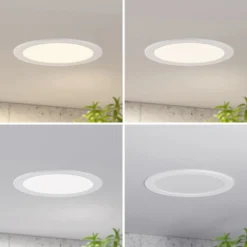 Prios LED-Einbaulampe Cadance, weiß, 24 cm, 3er-Set, CCT