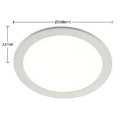 Prios LED-Einbaulampe Cadance, weiß, 24 cm, 3er-Set, CCT