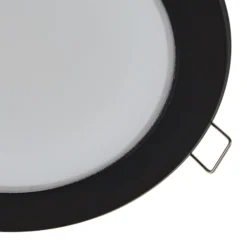 Prios LED-Einbaustrahler Rida, schwarz, 14,5 cm, 12 W, CCT