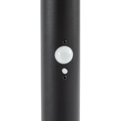Prios LED-Solarsockelleuchte Kalen, schwarz, 50 cm, Sensor