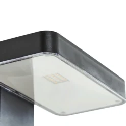 Prios LED-Solar-Wandlampe Tarlson, eckig, anthrazit, Sensor