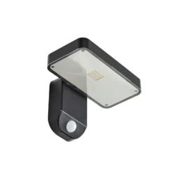 Prios LED-Solar-Wandlampe Tarlson, eckig, anthrazit, Sensor