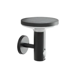 Prios LED-Solarwandleuchte Kalen, 17 cm, schwarz, Sensor