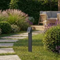Prios LED-Solarwegeleuchte Lestor, anthrazit, dimmbar, IP65