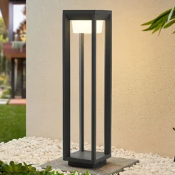 Prios LED-Wegeleuchte Gamion, 60 cm, anthrazit, Metall, IP54