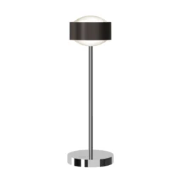 Puk! 120 Eye Table LED, Linsen matt, braun/chrom