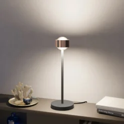 Puk! 80 Eye Table LED, Linsen matt, kupfer/schwarz