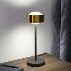 Puk! 120 Eye Table LED Linsen matt messing/schwarz