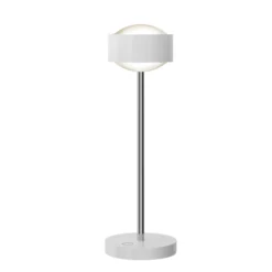 Puk! 120 Eye Table LED, Linsen matt, weiß/chrom