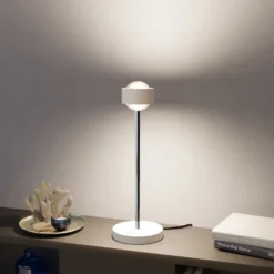 Puk! 80 Eye Table LED Linsen matt, weiß matt/chrom