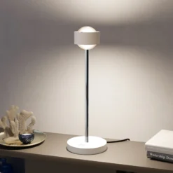 Puk! 80 Eye Table LED Linsen matt, weiß matt/chrom