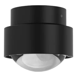 Puk Mini Move LED, Linse klar, schwarz matt/chrom
