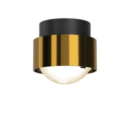 Puk! 80 Move LED-Spot Linse matt messing/schwarz