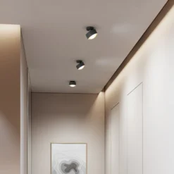 Puk! 120 Move LED-Spot Linse matt schwarz/chrom