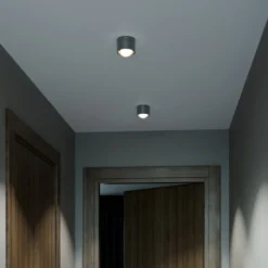 Puk! 80 One LED-Deckenspot Linse matt, anthrazit