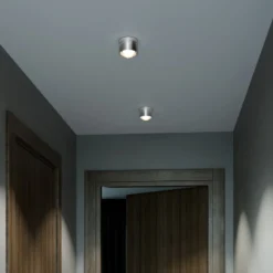 Puk! 80 One LED-Deckenspot Linse matt, chrom matt