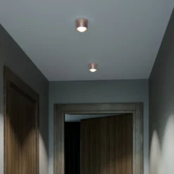 Puk! 80 One LED-Deckenspot Linse matt, kupfer