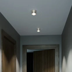 Puk! 80 One LED-Deckenspot Linse matt, nickel matt