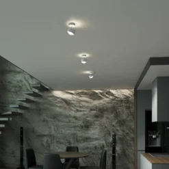 Puk! 80 Turn Up/Downlight Linse matt weiß/chrom