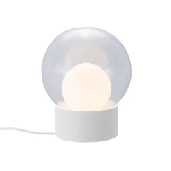 pulpo Tischleuchte Boule Small, klar/opal/weiß, Glas