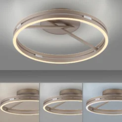 PURE LED-Deckenleuchte Loop bronzefarben, Metall Ø 60 cm CCT