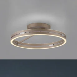 PURE LED-Deckenleuchte Loop bronzefarben, Metall Ø 60 cm CCT