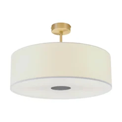 Quitani Deckenlampe Gala, Ø 50 cm, Chintz weiß