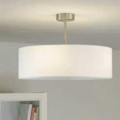 Quitani Deckenlampe Gala, Ø 50 cm, Chintz weiß