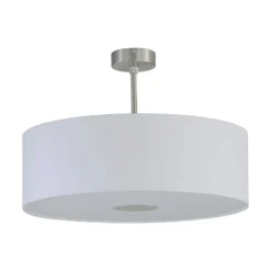 Quitani Deckenlampe Gala, Ø 50 cm, Chintz weiß