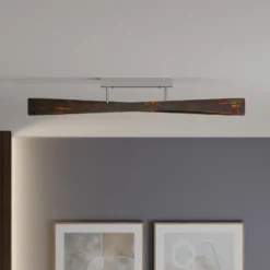 Quitani LED-Deckenlampe Lian, gold oxidiert