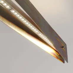 Quitani LED-Deckenlampe Lian, gold oxidiert