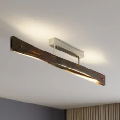Quitani LED-Deckenlampe Lian, gold oxidiert